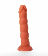 X-MEN nonfiguratív dildó 8.5" Dildo Colours Pleasure Flesh 4 - szilikon, testszínű, bordázott, hajlítható, letapasztható, vízálló, 21 cm