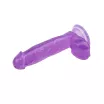 CHISA NOVELTIES élethű dildó 7 inch Dildo- Purple - közepes méretű, letapasztható, herékkel, lila színben, vízálló, PVC (17,5 cm)