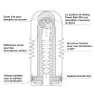 TENGA maszturbátor Rolling Head Cup - közepes intenzitású, vákuumos, elforgatható fejrésszel, vízálló, egyszer használatos