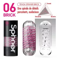 TENGA maszturbátor Spinner 06 Brick - vízálló, rózsaszín tokban