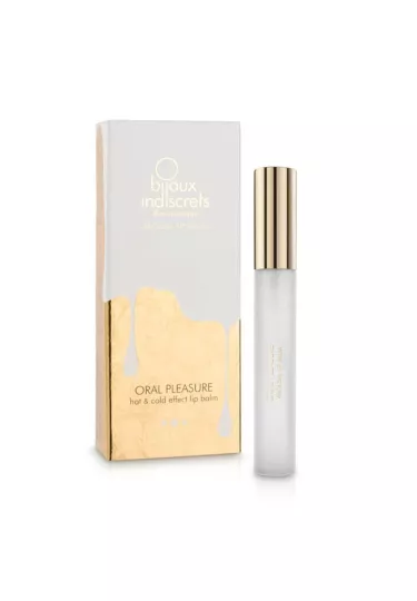 BIJOUX INDISCRETS stimuláló szájfény Oral Pleasure 13 ml - orális szexhez, ragyogó szájfény, hűsítő, melegítő és bizsergető hatással