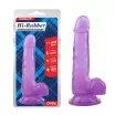 CHISA NOVELTIES élethű dildó 7,7 inch Dildo-Purple - közepes méretű, letapasztható, herékkel, lila színben, vízálló, PVC (19,5 cm)