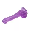 CHISA NOVELTIES élethű dildó 7,7 inch Dildo-Purple - közepes méretű, letapasztható, herékkel, lila színben, vízálló, PVC (19,5 cm)