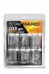 BLUSH péniszmandzsetta szett Stay Hard Cock Sleeve Kit Clear - áttetsző, 6 különböző stimuláló felszínnel, vízálló, (5 cm)