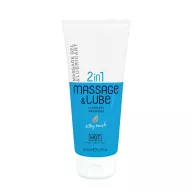HOT intim síkosító Massage&Glide Gel 2in1 Silky Touch 200 ml - vízbázisú,masszázshoz is,hosszantartó,illat- és ízmentes,óvszerhez és segédeszközhöz is
