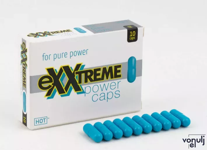 HOT EXXTREME POWER - Potencianövelő étrend-kiegészítő kapszula férfiaknak 10x