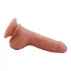 CHISA NOVELTIES élethű dildó Covetous Monster-Flesh - közepes méretű, letapasztható, herékkel, testszínű, vízálló, TPE (20 cm)