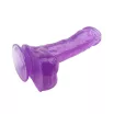 CHISA NOVELTIES élethű dildó 7,5 inch Dildo-Purple - közepes méretű, letapasztható, herékkel, lila színben, vízálló, PVC (19 cm)