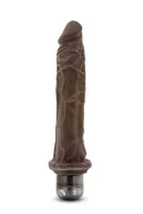 BLUSH élethű vibrátor Dr. Skin Cock Vibe 8 Chocolate - realisztikus, vízálló, elemes, PVC (25 cm)