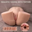 MISTRESS maszturbátor Ethel - realisztikus, testszínű, vibrátoros, toló funkcióval, vagina és ánusznyílással, akkumulátoros, vízálló