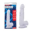 CHISA NOVELTIES élethű dildó 7,7 inch Dildo Clear - közepes méretű, letapasztható, herékkel, áttetsző színben, vízálló, PVC (19,5 cm)