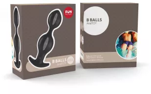 FUN FACTORY análbot B Balls - fekete színben, hüvelysúlyokkal ellátva, vízálló, 12,7 cm