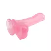 CHISA NOVELTIES élethű dildó 7,5 inch Dildo-Pink - közepes méretű, letapasztható, herékkel, rózsaszín színben, vízálló, PVC (19 cm)