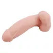 CHISA NOVELTIES élethű dildó Pruriency Lord - Flesh - közepes méretű, letapasztható, herékkel, testszínű, vízálló, TPE (17,5 cm)