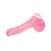 CHISA NOVELTIES élethű dildó 7,5 inch Dildo-Pink - közepes méretű, letapasztható, herékkel, rózsaszín színben, vízálló, PVC (19 cm)