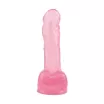 CHISA NOVELTIES élethű dildó 7,5 inch Dildo-Pink - közepes méretű, letapasztható, herékkel, rózsaszín színben, vízálló, PVC (19 cm)