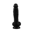 CHISA NOVELTIES élethű dildó Gold Digger-Black - nagy méretű, letapasztható, herékkel, fekete színben, vízálló, szilikon (20,5 cm)