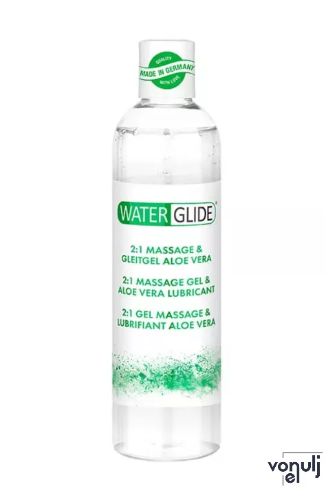 WATERGLIDE intim síkosító Massage&Lubricant Aloe Vera 300 ml - vízbázisú, masszázshoz is, aloe verával, hidratáló, óvszerhez és segédeszközhöz is