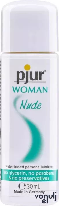 PJUR intim síkosító Woman Nude 30 ml - hölgyeknek, vízbázisú, érzékeny bőrre, semleges hatású, glicerin,parabén,zsír,olaj, íz, és illatmentes