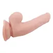 CHISA NOVELTIES élethű dildó Bottomless Pleasure-Flesh - nagy méretű, letapasztható, herékkel, testszínű, vízálló, TPE (20 cm)