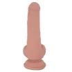 CHISA NOVELTIES élethű dildó Bottomless Pleasure-Flesh - nagy méretű, letapasztható, herékkel, testszínű, vízálló, TPE (20 cm)