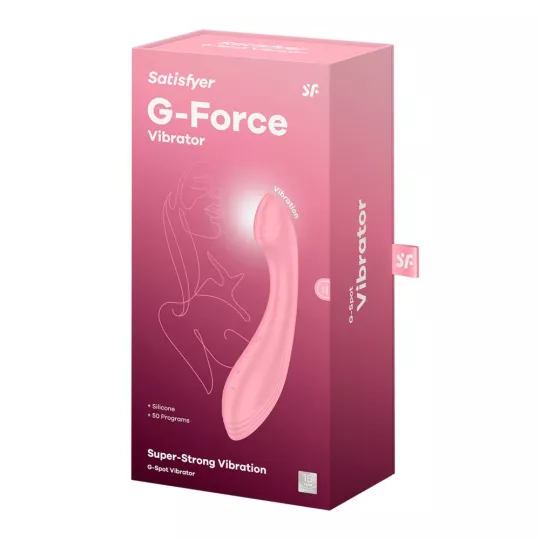 SATISFYER G-pont vibrátor G-Force Pink - rózsaszín színben, vízálló, akkumulátoros