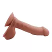 CHISA NOVELTIES élethű dildó Topless Lover-Flesh - közepes méretű, letapasztható, herékkel, testszínű, vízálló, TPE (19,2 cm)