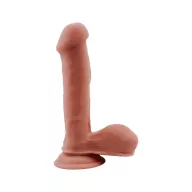 CHISA NOVELTIES élethű dildó Topless Lover-Flesh - közepes méretű, letapasztható, herékkel, testszínű, vízálló, TPE (19,2 cm)