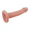 CHISA NOVELTIES élethű dildó Eve's Allure-Flesh - közepes méretű, letapasztható, testszínű, vízálló, TPE (18,5 cm)