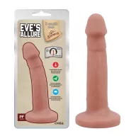 CHISA NOVELTIES élethű dildó Eve's Allure-Flesh - közepes méretű, letapasztható, testszínű, vízálló, TPE (18,5 cm)