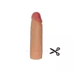 LOVETOY péniszköpeny Revolutionary Silicone Nature Extender 1 - realisztikus, testszínű, vízálló, (16,5 cm)