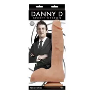 NS NOVELTIES élethű dildó Danny D Secret Weapon Dong - realisztikus, nagy méretű, herékkel, letapasztható, vízálló, TPE (28 cm)