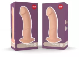 FUN FACTORY nonfiguratív dildó 7" The Boss Nude - testszínű, vízálló, letapasztható, 18 cm