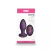 INYA fenékdugó Alpine Purple - lila színben, vibrációs funkcióval, stimuláló felszínnel, vízálló, távirányítóval, akkumulátoros