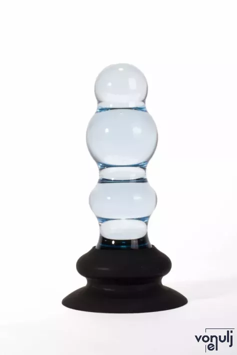 X-MEN análbot 3 Beads Anal Plug - áttetsző, letapasztható, vízálló, 16,5 cm