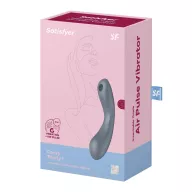 SATISFYER csiklóizgatós vibrátor Curvy Trinity 1 Bluegrey - szürke színben, behelyezhető, g-pontos, vízálló, akkumulátoros