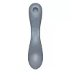 SATISFYER csiklóizgatós vibrátor Curvy Trinity 1 Bluegrey - szürke színben, behelyezhető, g-pontos, vízálló, akkumulátoros