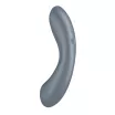 SATISFYER csiklóizgatós vibrátor Curvy Trinity 1 Bluegrey - szürke színben, behelyezhető, g-pontos, vízálló, akkumulátoros