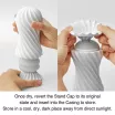 TENGA maszturbátor Flex Silky White - fehér színben, spirálos külső tokkal