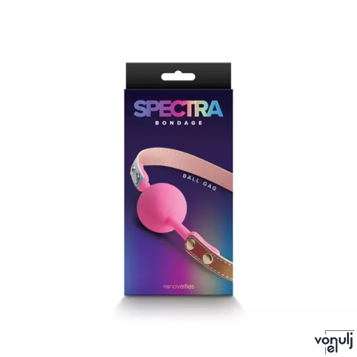 NS NOVELTIES szájpecek Spectra Bondage Ball Gang Rainbow - színes, fetish játékokhoz