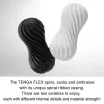 TENGA maszturbátor Flex Silky White - fehér színben, spirálos külső tokkal