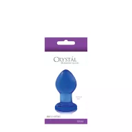 NS NOVELTIES fenékdugó Crystal Small Blue - kék színben, üveg, S méretben, vízálló (6,4 cm)