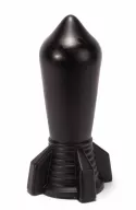 X-MEN fenékdugó 9.6" Huge Butt Plug Black 2 - fekete színben, letapasztható,  PVC, 24 cm
