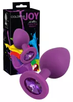 YOU2TOYS fenékdugó Colorful Joy Jewel Purple Plug - lila színben, vízálló, szilikon, (8 cm)