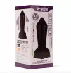 X-MEN fenékdugó 9.6" Huge Butt Plug Black 2 - fekete színben, letapasztható,  PVC, 24 cm