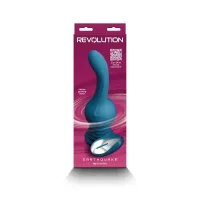 NS NOVELTIES G-pont vibrátor Revolution Earthquake Teal - türkiz színben, ívelt kialakítású, letapasztható, távirányítóval, akkumulátoros