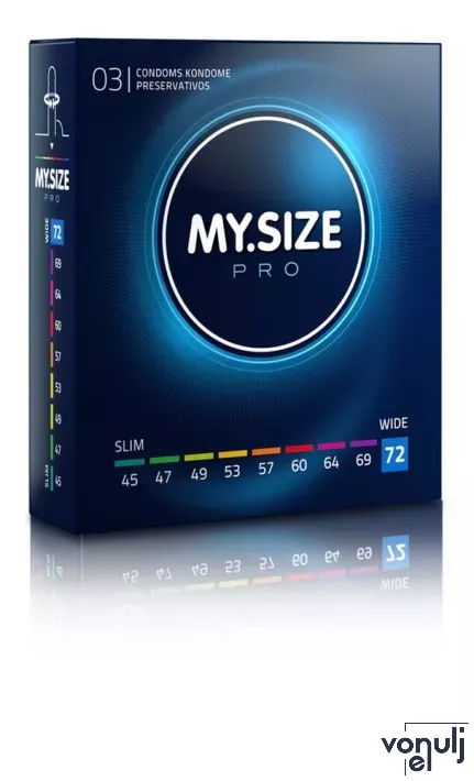 MY SIZE PRO óvszer Condoms 72 mm - latex, 3 db