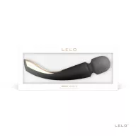 LELO masszírozó Smart Wand 2 Black - fekete színben, nagy méretű, vízálló, akkumulátoros