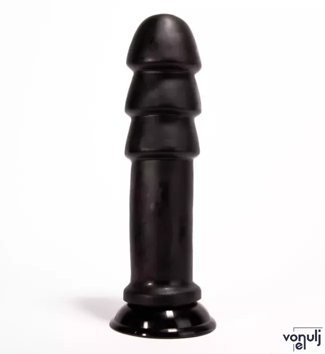 X -MEN fenékdugó 11 inch Butt Plug Black - fekete színben, letapasztható, PVC,  28 cm