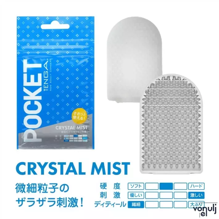 TENGA maszturbátor Pocket Crystal Mist - kompakt kivitel, egyszer használatos